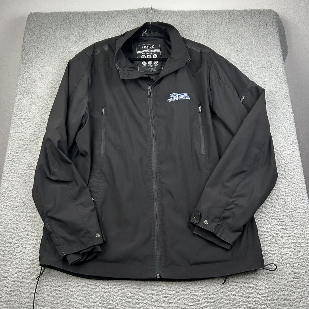 Unrl Elite Midweight Jacket Black Full Zip Size XXL Mens Embroidered Fargo Force